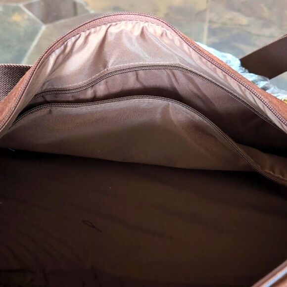 Marlboro Guts- Grit Gear RARE Leather Brown Suede Large Duffel/Travel Bag - Picture 12 of 16